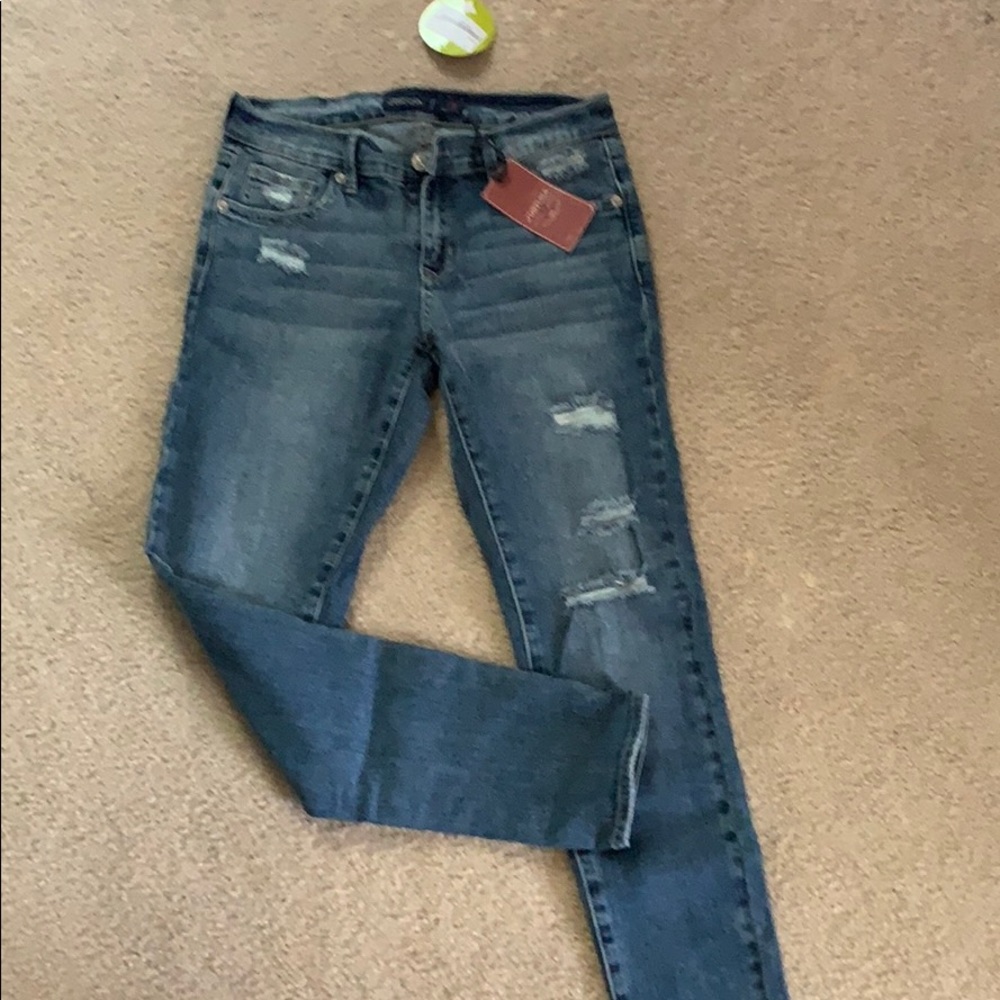 Distressed jeans